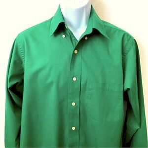 Chaps, Men’s Wrinkle Free Green Long Sleeve Button Down